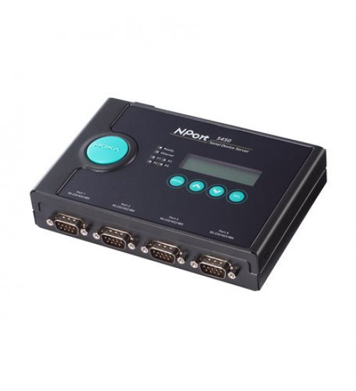 NPort 5450I-WITH-ADAPTER, 4 port device server, 10/100M Ethernet, RS-232/422/485, DB9 connectors, 12-48 VDC with 2KV isolation NPort 5450I-WITH-ADAPTER, 4 port device server, 10/100M Ethernet, RS-232/422/485, DB9 connectors, 12-48 VDC with 2KV isolation