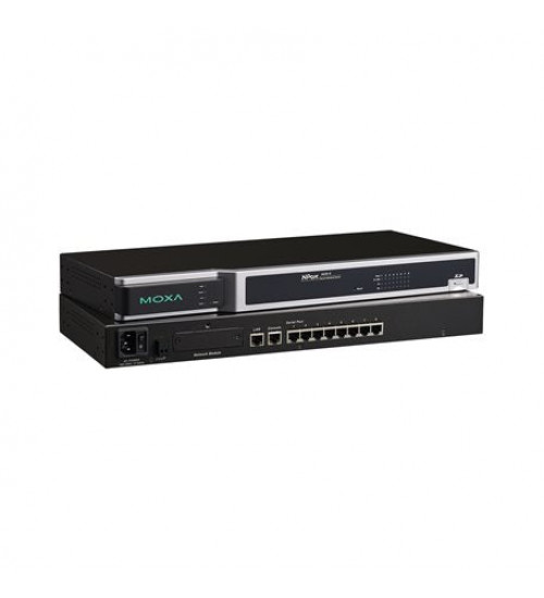 NPort 6650-8-T, 8-port RS-232/422/485 to Ethernet secure terminal server, -40 to 75°C operating temperature, 100 to 240 VAC input NPort 6650-8-T, 8-port RS-232/422/485 to Ethernet secure terminal server, -40 to 75°C operating temperature, 100 to 240 VAC input