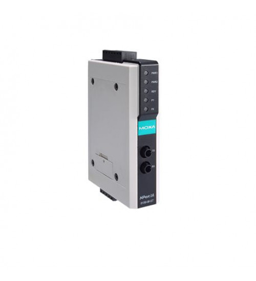 NPort IA-5150-M-ST-T, 1-port RS-232/422/485 device server with 1 100BaseF(X) multi-mode fiber port (ST connectors), -40 to 75°C operating temperature NPort IA-5150-M-ST-T, 1-port RS-232/422/485 device server with 1 100BaseF(X) multi-mode fiber port (ST connectors), -40 to 75°C operating temperature