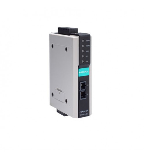NPort IA-5150-S-SC-T, 1-port RS-232/422/485 device server with 1 100BaseF(X) single-mode fiber port (SC connectors), -40 to 75°C operating temperature NPort IA-5150-S-SC-T, 1-port RS-232/422/485 device server with 1 100BaseF(X) single-mode fiber port (SC connectors), -40 to 75°C operating temperature