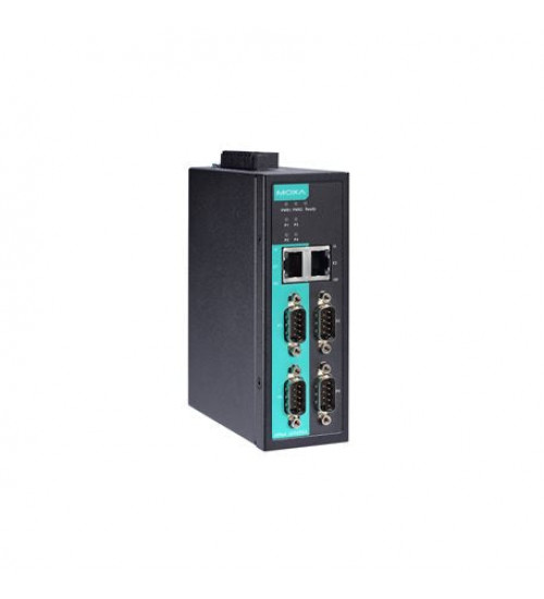 NPort IA5450A-T, 4-port RS-232/422/485 industrial automation device server with serial/LAN/power surge protection, 2 10/100BaseT(X) ports with single IP, -40 to 75°C operating temperature NPort IA5450A-T, 4-port RS-232/422/485 industrial automation device server with serial/LAN/power surge protection, 2 10/100BaseT(X) ports with single IP, -40 to 75°C operating temperature
