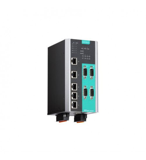 NPort S9450I-HV-T, 4-port RS-232/422/485 rugged device server, 5 10/100BaseT(X) ports, 88 to 300 VDC or 85 to 264 VAC, -40 to 85°C operating temperature NPort S9450I-HV-T, 4-port RS-232/422/485 rugged device server, 5 10/100BaseT(X) ports, 88 to 300 VDC or 85 to 264 VAC, -40 to 85°C operating temperature