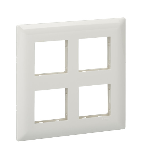 Schneider Electric P0709 - Cover frame, Livia, 8 grid, 8 module square, white