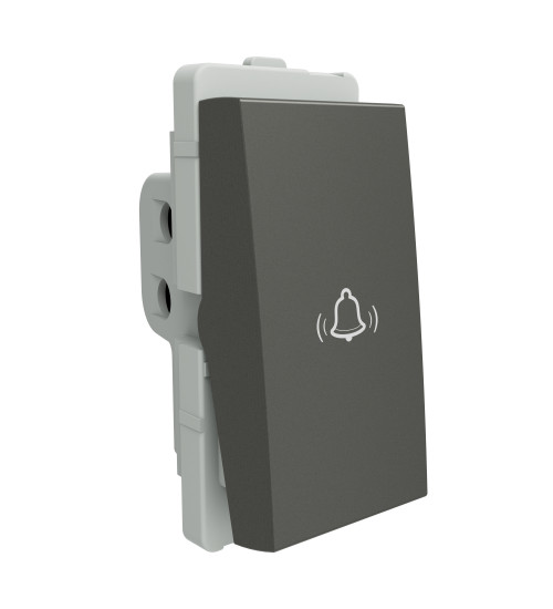 Schneider Electric P1005_PG - Switch, Livia, 10A, bell push, painted grey