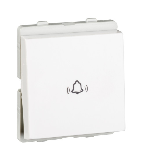 Schneider Electric P1025 - Bell press switch, Livia, 10A, 2 module, IP2X, white