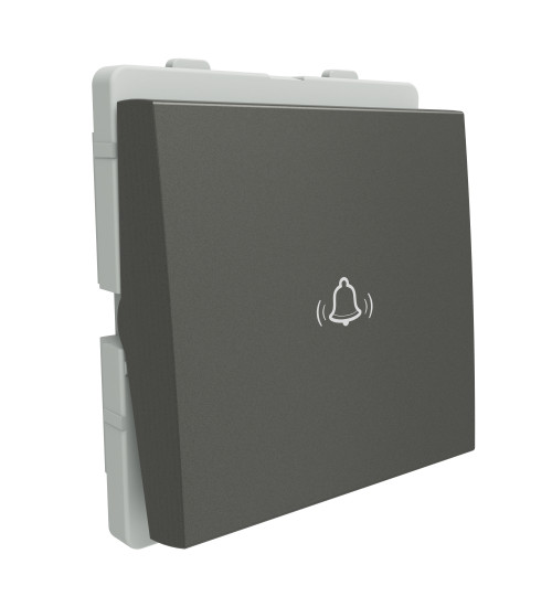 Schneider Electric P1025_PG - Switch, Livia, 10A, bell push, 2 module, painted grey