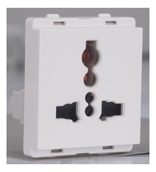Schneider Electric P2010 - Socket-outlet, Livia, 2P + E, 13A, with shutter, white