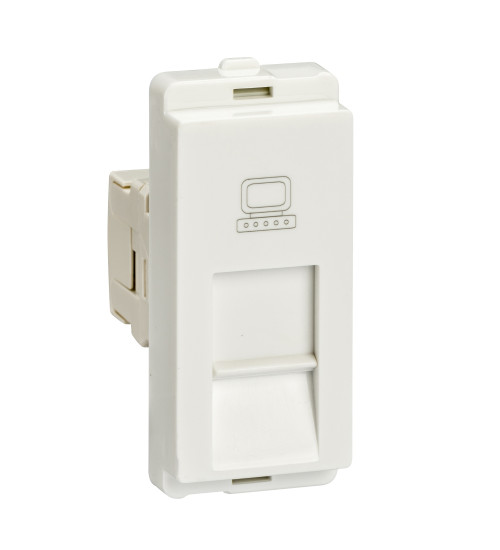 Schneider Electric P4046 - Data socket, Livia, Cat 6 RJ45, with shutter, white