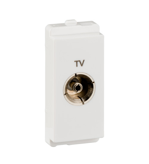 Schneider Electric P4500 - TV socket, Livia, coaxial, clip-in, 1 module, white