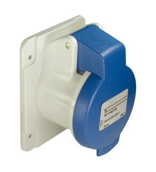 Schneider Electric PKF16G423 - PratiKa socket - screw - straight - 16A - 2P + E - 200...250 V AC - panel
