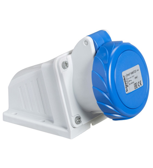 Schneider Electric PKF16W735 - PratiKa socket - screw - angled - 16A - 3P + N + E - 380...415 V AC - wall