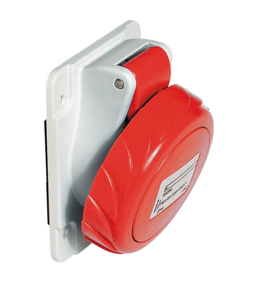 Schneider Electric PKF32F735 - PratiKa socket - screw - angled - 32A - 3P + N + E - 380...415 V AC - panel