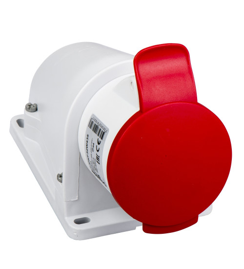 Schneider Electric PKF32W435 - PratiKa socket - screw - angled - 32A - 3P + N + E - 380...415 V AC - wall