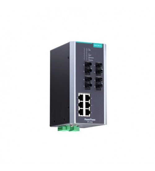 Moxa PT-510-4M-ST-HV, IEC 61850-3 10-port Layer 2 DIN-rail managed Ethernet switches, Electrihub, Electrical store, Electrical supply store Moxa PT-510-4M-ST-HV, IEC 61850-3 10-port Layer 2 DIN-rail managed Ethernet switches, Electrihub, Electrical store, Electrical supply store
