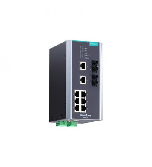 Moxa PT-510-MM-ST-48, IEC 61850-3 10-port Layer 2 DIN-rail managed Ethernet switches, Electrihub, Electrical store, Electrical supply store Moxa PT-510-MM-ST-48, IEC 61850-3 10-port Layer 2 DIN-rail managed Ethernet switches, Electrihub, Electrical store, Electrical supply store