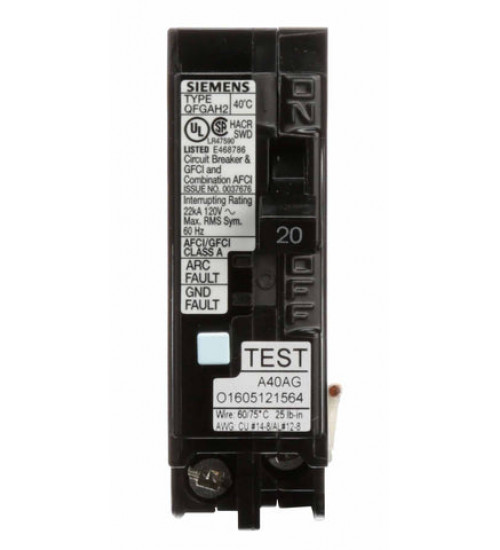 Siemens - Q120DFH - 20 Amp Molded Case Circuit Breaker