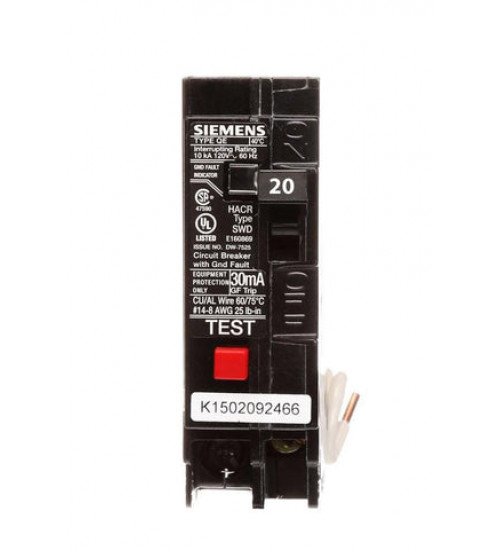 Siemens - QE120 - 20 Amp GFEP Circuit Breaker