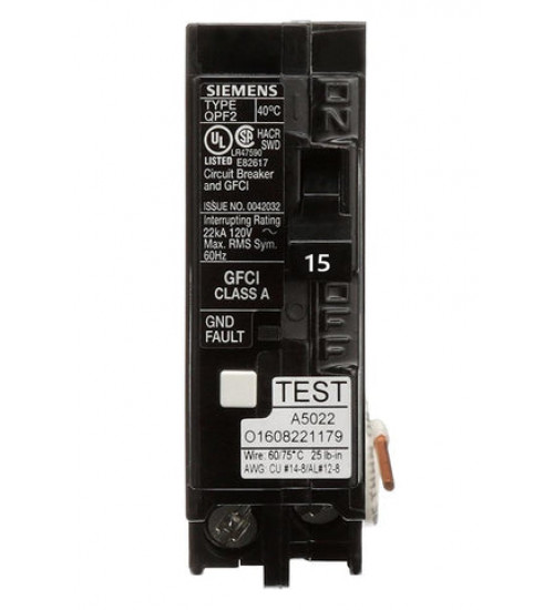 Siemens - QF115H - 15 Amp Molded Case Circuit Breaker