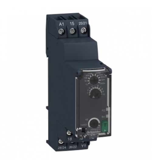RE22R2ACMR - On and Off-delay Timing Relay - 0.05sâ¦300h - 24â¦240V AC/DC - 2C/O - Schneider Electric RE22R2ACMR - On and Off-delay Timing Relay - 0.05sâ¦300h - 24â¦240V AC/DC - 2C/O - Schneider Electric