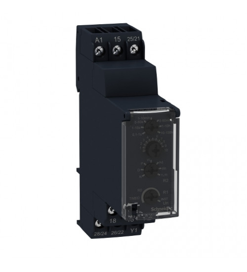 Schneider Electric RE22R2MMU - Multifunction Timer Relay - 24VDC/24..240 V AC - 2 C/O