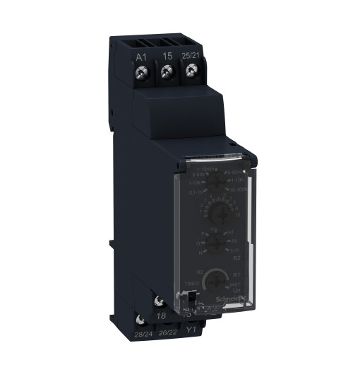 Schneider Electric RE22R2MMW - Multifunction Timer Relay - 12..240 V AC/DC - 2 C/O