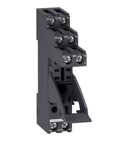 Schneider Electric RGZE1S48M - Socket, separate contact, 5 A, relay type RXG2, screw connector, 250 V AC