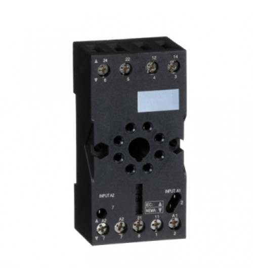 RUZC2M - Socket, mixed contact, 10 A, relay type RUMC2, screw connector, 250 V AC | Schneider Electric