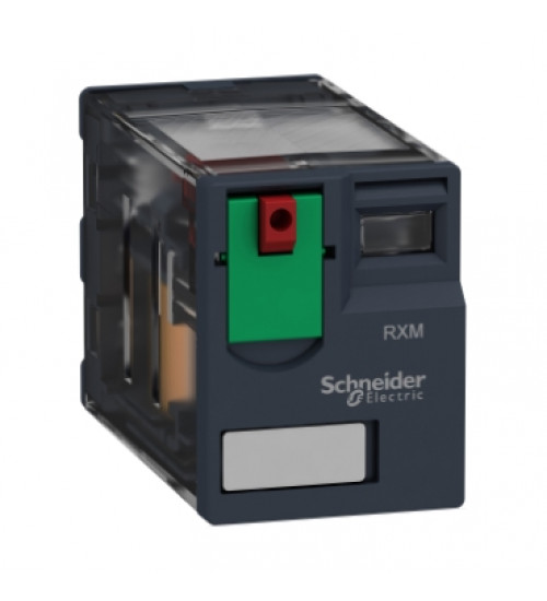Schneider Electric RXM2AB1E7 - Miniature plug-in relay, 12 A, 2 CO, 48 V AC
