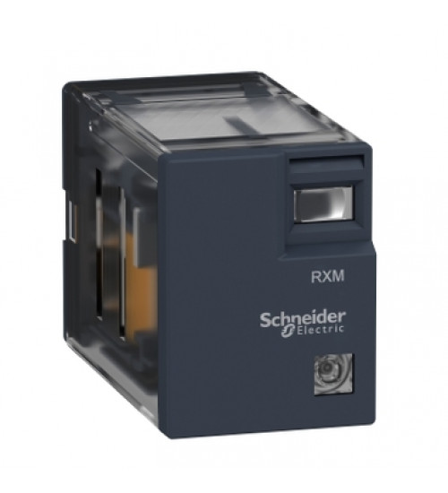 Schneider Electric RXM4LB2JD - miniature plug-in relay - Harmony RXM4L - 4 C/O - 12 V DC - 3 A - with LED