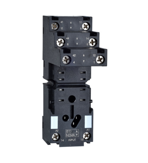 Schneider Electric RXZE2S108M - Socket, separate contact, 12 A, relay type RXM2, screw connector, 250 V AC