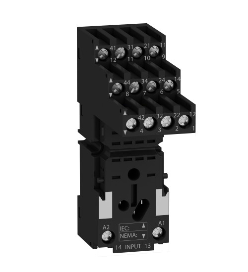 Schneider Electric RXZE2S114M - Socket, separate contact, 10 A, relay type RXM3, screw connector, 250 V AC