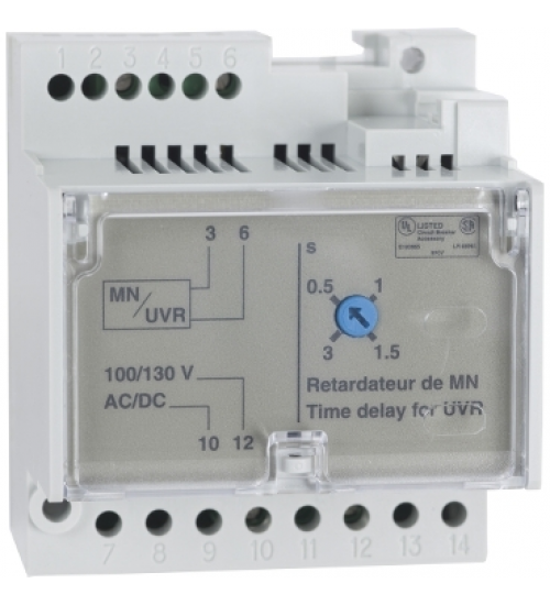 S33684 - Circuit breaker accessory, PowerPacT M/P/R, MasterPacT NT, time delay module, 100V to 130V AC/DC, nonadjustable - Schneider Electric S33684 - Circuit breaker accessory, PowerPacT M/P/R, MasterPacT NT, time delay module, 100V to 130V AC/DC, nonadjustable - Schneider Electric