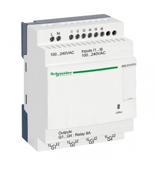 Schneider Electric SR2D101FU - compact smart relay Zelio Logic - 10 I O - 100..240 V AC - no clock - no display