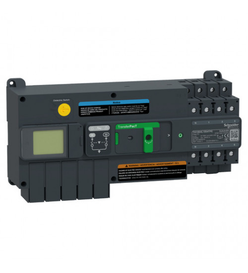 Schneider Electric TA10D4L1004TPE - active automatic transfer switch, TransferPacT Active automatic, 100A, 4P, LCD, frame 100A