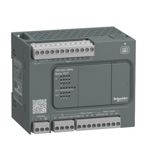 Schneider Electric TM100C16RN - Controller M100 - 9I/7O relay - 220VAC