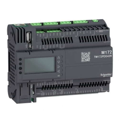 Schneider Electric TM172PDG42R - Controller, Modicon M171/M172/M173, Modicon M172, performance, display, 42 IO, Ethernet, Modbus