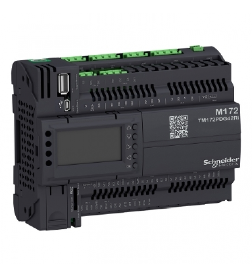Schneider Electric TM172PDG42RI - Controller, Modicon M171/M172/M173, performance, display, 42 IO, Ethernet, isolated Schneider Electric TM172PDG42RI - Controller, Modicon M171/M172/M173, performance, display, 42 IO, Ethernet, isolated