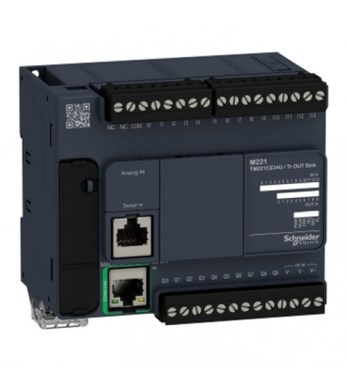 Schneider Electric TM221CE24U - Logic controller, Modicon M221, 24io tr.npn ethernet