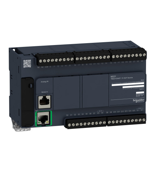 Schneider Electric TM221CE40T - logic controller, Modicon M221, 40 IO, transistor, PNP, Ethernet