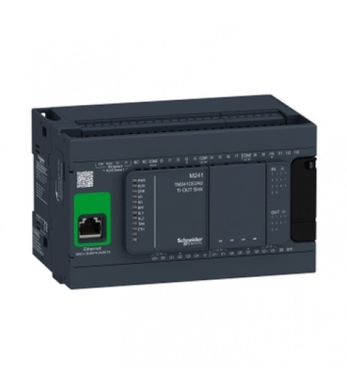 Schneider Electric TM241CE24U - logic controller, Modicon M241, 24 IO, transistor, NPN, Ethernet