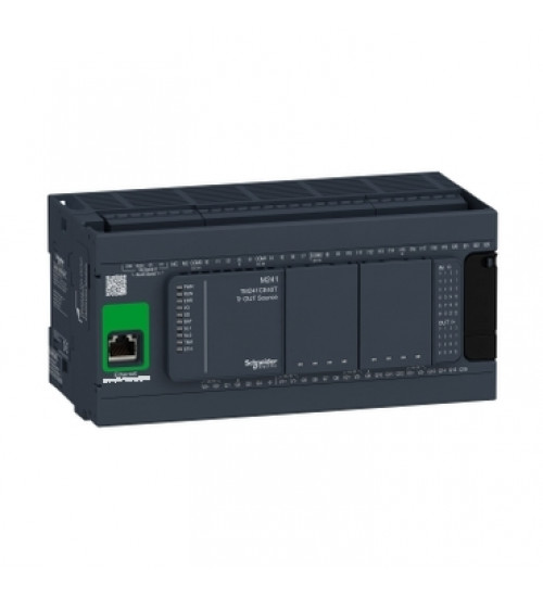 Schneider Electric TM241CE40T - logic controller, Modicon M241, 40 IO, transistor, PNP, Ethernet