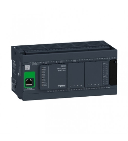 Schneider Electric TM241CE40U - logic controller, Modicon M241, 40 IO, transistor, NPN, Ethernet
