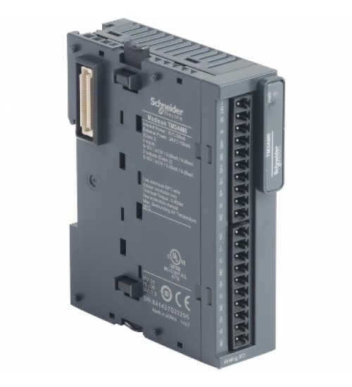 Schneider Electric TM3AM6 - IO analog module, Modicon TM3, 4 inputs, 2 output, screw, 24V DC