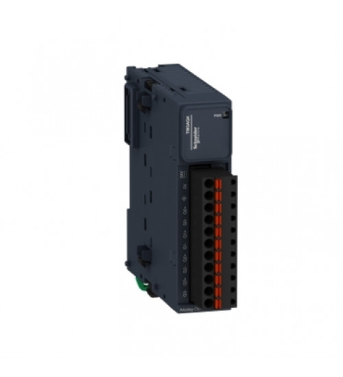 Schneider Electric TM3AQ4G - analog output module, Modicon TM3, 4 outputs, spring, 24V DC