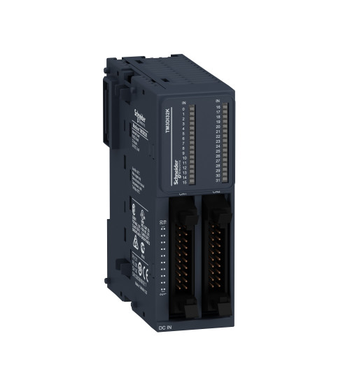Schneider Electric TM3DI32K - discrete input module, Modicon TM3, 32 inputs, HE10, 24V DC