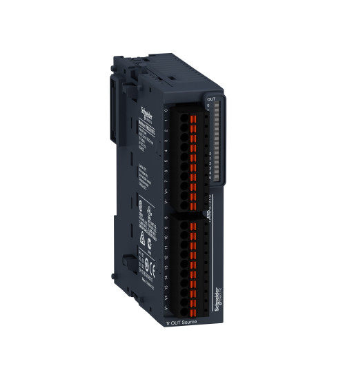 Schneider Electric TM3DQ16TG - discrete output module, Modicon TM3, 16 outputs transistor PNP, spring