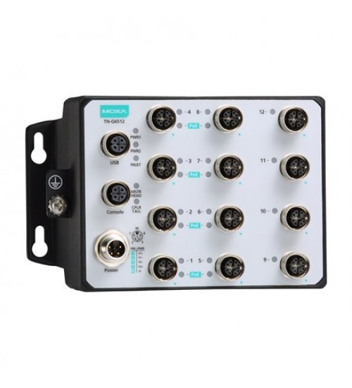 Moxa TN-G6512-8GPOE-WV-CT-T, EN 50155, Full Gigabit Ethernet switches with up to 8 PoE ports, Electrihub, Electrical store, Electrical supply store Moxa TN-G6512-8GPOE-WV-CT-T, EN 50155, Full Gigabit Ethernet switches with up to 8 PoE ports, Electrihub, Electrical store, Electrical supply store