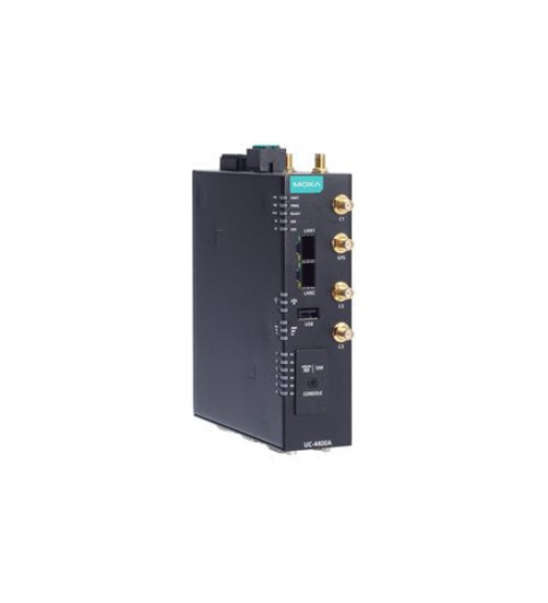 UC-4410A-T, Arm Cortex-A53 quad-core 1.6 GHz industrial computer with 2 Ethernet ports, 2 serial ports, 1 CAN port, 4 DIs, 4 DOs, -40 to 75°C operating temperature UC-4410A-T, Arm Cortex-A53 quad-core 1.6 GHz industrial computer with 2 Ethernet ports, 2 serial ports, 1 CAN port, 4 DIs, 4 DOs, -40 to 75°C operating temperature