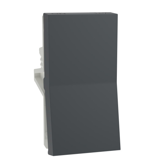 Schneider Electric UNS161SW1M_GY - Switch, Unica Pure, 1-pole 1-way, 16AX, 1 module, pillar terminals, grey