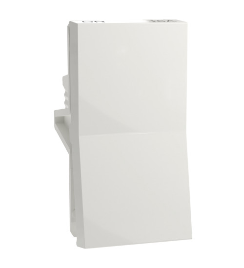 Schneider Electric UNS161SW1M_WE - Switch, Unica Pure, 1-pole 1-way, 16AX, 1 module, pillar terminals, white